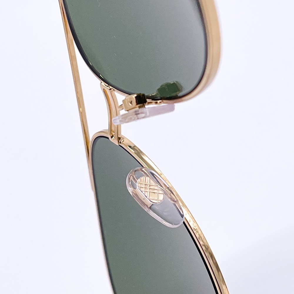 NEW BURBERRY BE3108 1017/71 AVIATOR SUNGLASSES BURBERRY B 3108 GREEN GOLD - Picture 12 of 15